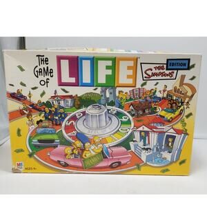 THE SIMPSONS Edition The Game Of LIFE Board Game VTG 2004 100% COMPLETE